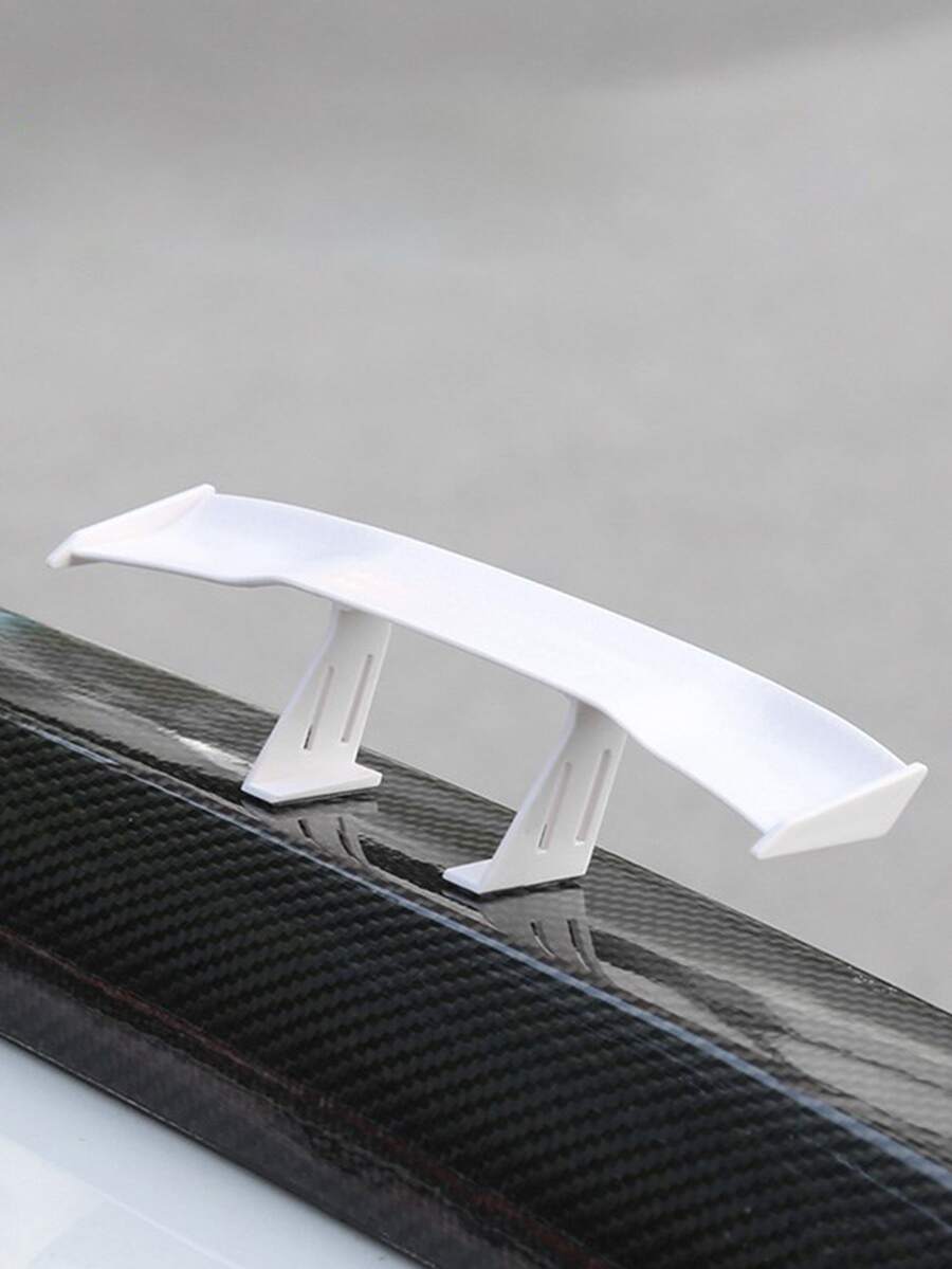 1pc Car Decoration Tail Wing - White - View 1