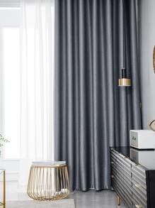 灰色單片窗簾臥室和客廳極簡主義滌綸單片遮光窗簾 - 灰色 - 查看 7