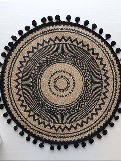 Okrągła podkładka stołowa, antypoślizgowa, jutowa, do dekoracji stołu jadalnego, akcesoria kuchenne, podkładki pod kawę, kolacja na przyjęcie