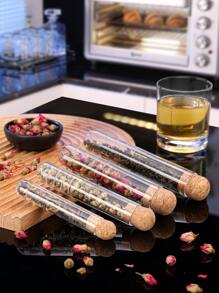 1pc/4pcs/6pcs/8pcs Transparent Glass Tea Infuser Creative Test Tube Tea Strainer