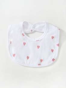 SHEIN 新生兒愛心圖案包腳連體睡衣和連體衣和配件帽和手套和圍兜