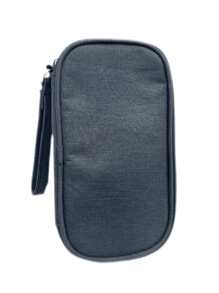 Cartera de viaje Titular de pasaporte familiar Estuche organizador de documentos Accesorios de viaje Bolsa de documentos Tarjetero - Gris Oscuro - Ver 1