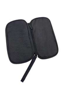 Cartera de viaje Titular de pasaporte familiar Estuche organizador de documentos Accesorios de viaje Bolsa de documentos Tarjetero - Gris Oscuro - Ver 5