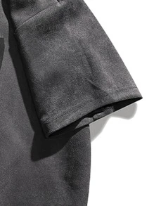 Men Letter Graphic Tee - Dark Grey - View 4