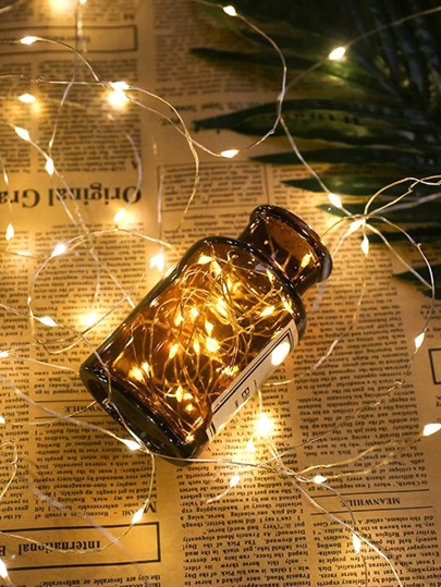 1pc 10/20/30/50/100 Led 1/2/3/5/10M Plastic String Light, Funny Extendable Decorative Light For Home