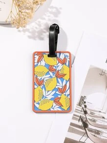 1pc Unique Floral Pattern Luggage Tag With Strap, Colorful Suitcase Identifier For Women Men Kids Girls, , Casual Lightweight Backpack Tag Suitcase Tag Baggage Tag, Airplane Boarding Tag, Travel Carrying Identification Tag - Multicolor - View 2