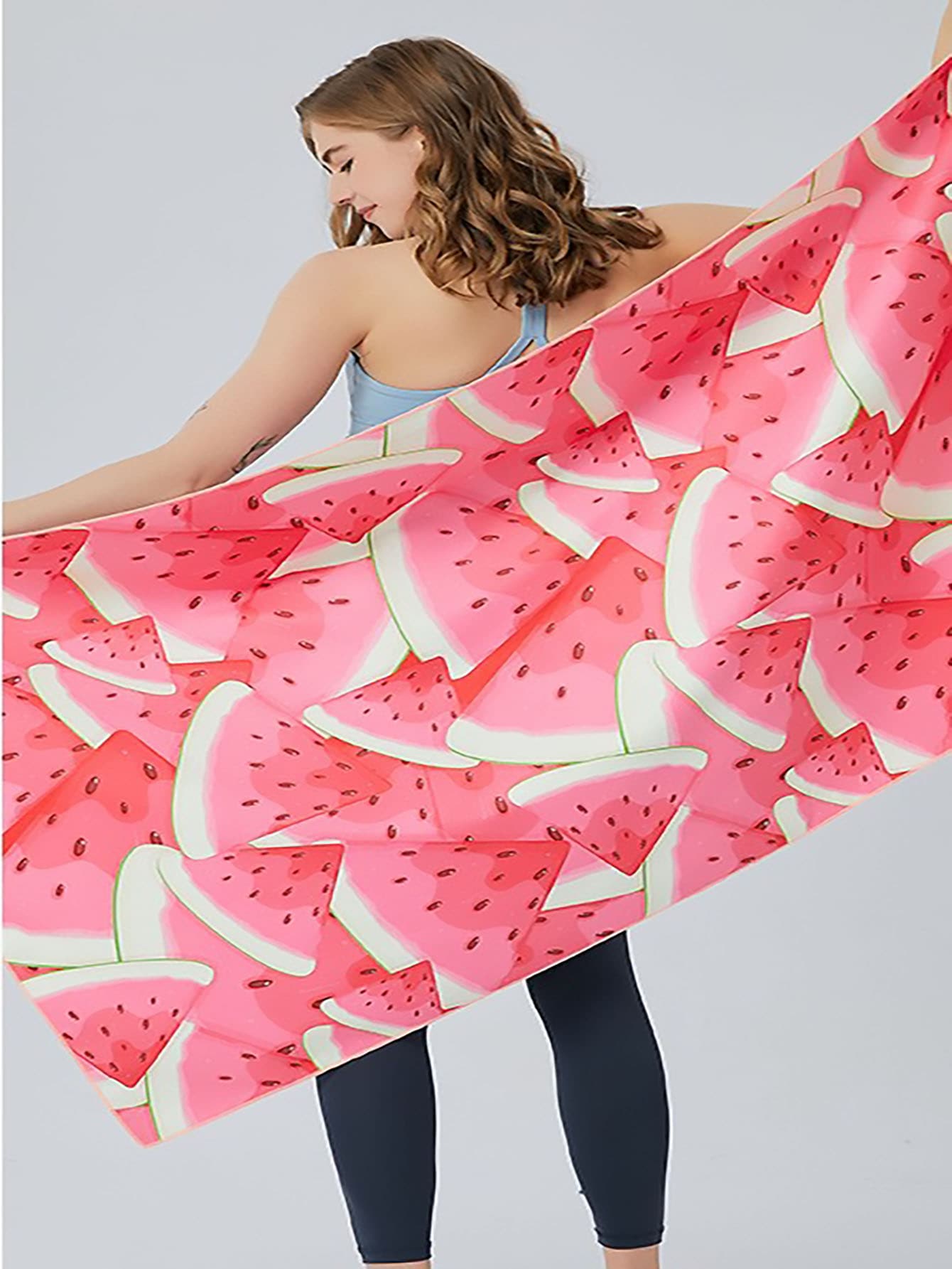 1pc Watermelon Pattern Beach Towel, Modern Microfiber Beach Towel For Outdoor - Multicolor - View 1