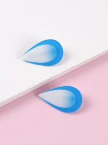 2入組水滴設計髮夾 - 淺藍色 - 查看 5