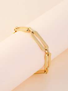 極簡素色手鏈 - 金黃色 - 查看 1