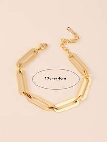 極簡素色手鏈 - 金黃色 - 查看 3