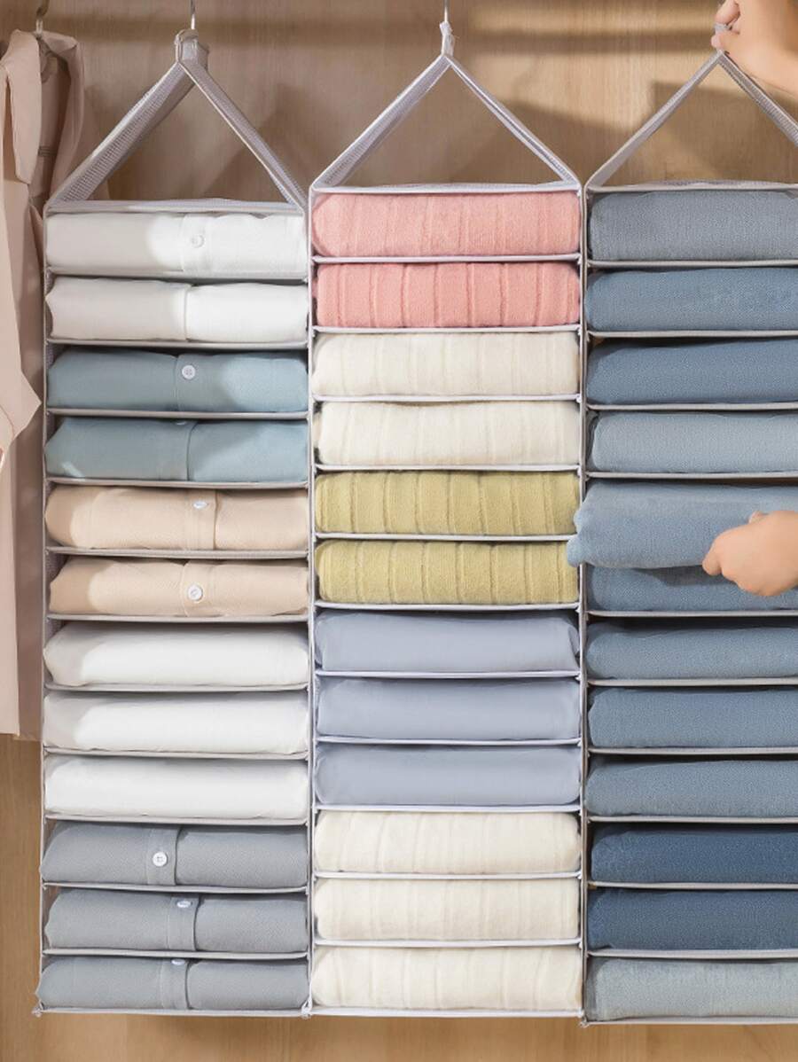 1入組白色懸掛式儲物袋家用極簡滌綸懸掛式儲物袋 - 白色 - 查看 1