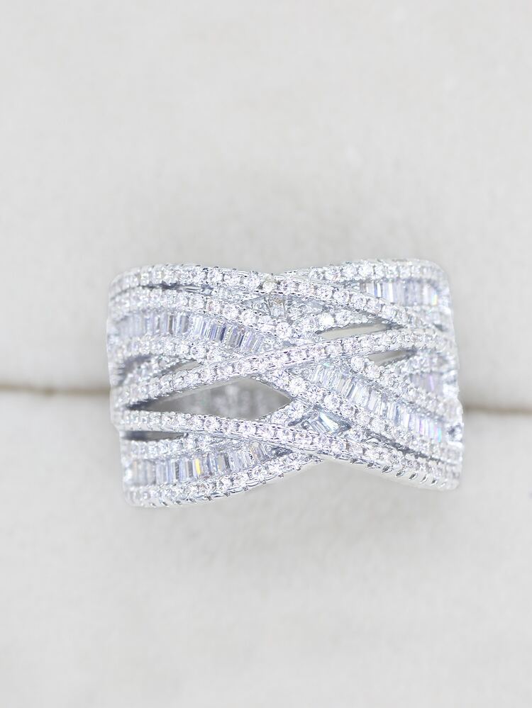 Anillo zirconia cúbica - Blanco - Añade 3