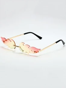 fuego Lentes Gafas de moda sin marco - Multicolor - Ver 1