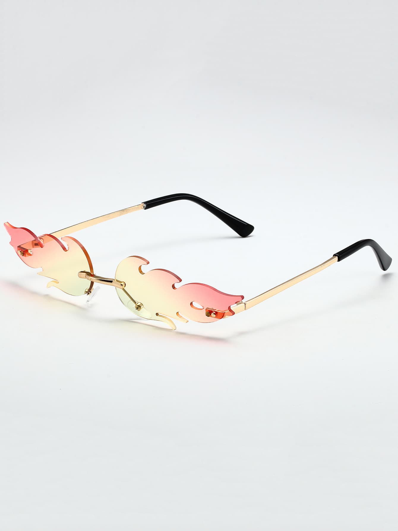 fuego Lentes Gafas de moda sin marco - Multicolor - Ver 1