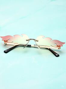 fuego Lentes Gafas de moda sin marco - Multicolor - Ver 5