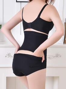 FINETOO Contrast Mesh High Waisted Shapewear Panty - Black - View 5