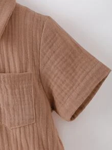 Đứa bé trai Đã vá Túi Áo sơ mi & Quần short Với Áo ba lỗ - Nhiều màu - Xem 5