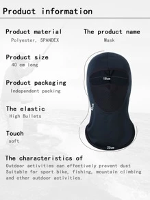 Sun Protective Anti UV 1pc Outdoor Sports Face & Neck Gaiter - Navy Blue - View 3