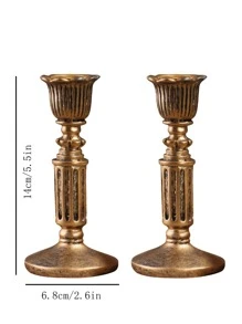 创意家居装饰 婚礼烛台 婚房装饰 - 金色 - 查看 3