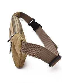 Letter Graphic Running Bag - Khaki - View 2