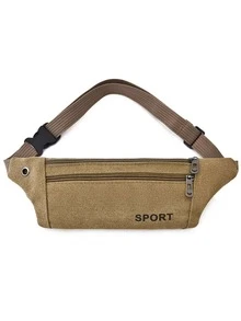 Letter Graphic Running Bag - Khaki - View 5