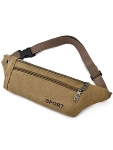 Letter Graphic Running Bag - Khaki - View 6