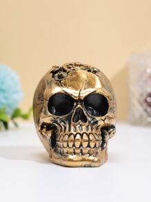 1入組萬聖節齒輪車輪骷髏頭家庭裝飾用品裝飾物 - 金色 - 查看 1