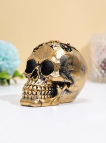 1入組萬聖節齒輪車輪骷髏頭家庭裝飾用品裝飾物 - 金色 - 查看 3