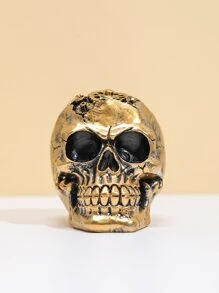 1入組萬聖節齒輪車輪骷髏頭家庭裝飾用品裝飾物 - 金色 - 查看 6