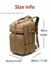 17inch Waterproof 50L 1000D Nylon Waterproof Trekking Fishing Hunting Bag Backpack Outdoor Rucksacks - Khaki - View 5