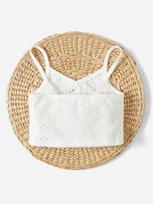 SHEIN Débardeur Devant Nœud Papillon Pour Bébé Fille - Blanc - Voir 2