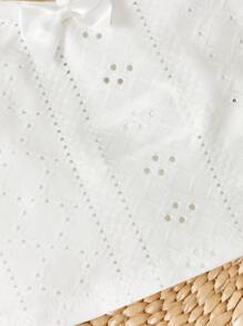 SHEIN Débardeur Devant Nœud Papillon Pour Bébé Fille - Blanc - Voir 4