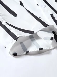 Manfinity Homme Áo sơ mi Nam Nút phía trước Tất cả trên in Giải trí - trắng - Xem 6