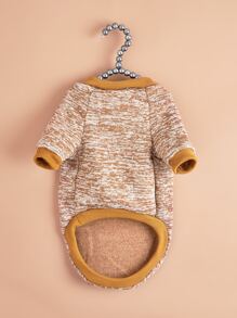1 Miếng Mềm mại Và Dày Vòng cổ Màu Khaki Thú cưng Mèo Chó Teddy Áo len Đối với - Màu Khaki - Xem 6