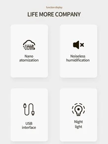 便攜霧面加濕器,迷你加濕器,加濕器適用於車桌子家庭辦公室,安靜,汽車關閉,小酷霧面加濕器帶彩色LED小夜燈,USB個人書桌加濕器適用於車辦公室家庭旅行 - 黑色 - 查看 3