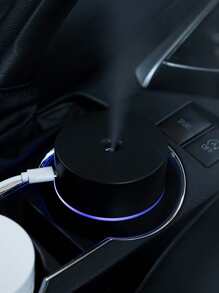 便攜霧面加濕器,迷你加濕器,加濕器適用於車桌子家庭辦公室,安靜,汽車關閉,小酷霧面加濕器帶彩色LED小夜燈,USB個人書桌加濕器適用於車辦公室家庭旅行 - 黑色 - 查看 2