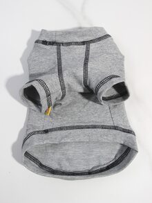 nicovaer 1入組皇冠刺繡寵物運動衫 - 灰色 - 查看 3