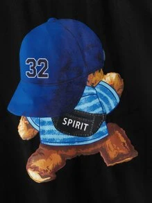 SHEIN 小男童卡通圖案背心上衣