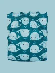 1pc Cartoon Dolphin Print Pet Sanitary Pants - Blue - View 3