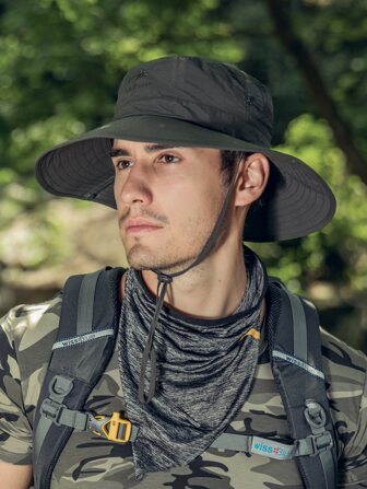 Men Solid Bucket Hat