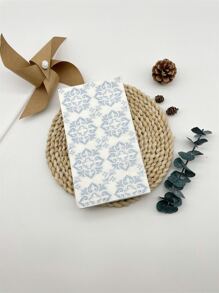 16pcs Paper Disposable Napkin, Elegant Geometric Pattern Multi-purpose Square Dinner Napkin For Party, Home