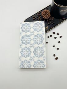 16pcs Paper Disposable Napkin, Elegant Geometric Pattern Multi-purpose Square Dinner Napkin For Party, Home