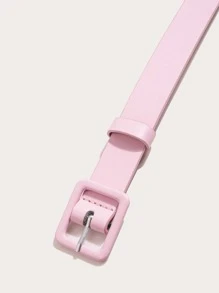 Square Buckle Belt Summer, School Fall, Autumn, Halloween - Pink - View 2
