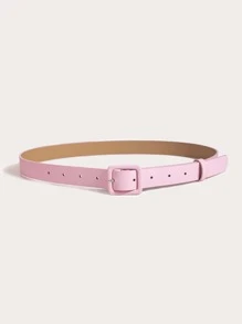 Square Buckle Belt Summer, School Fall, Autumn, Halloween - Pink - View 3