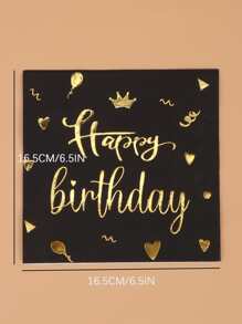 10pcs Slogan Graphic Disposable Napkin, Paper Napkin For Birthday Party,Christmas