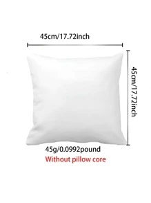 1pc Rabbit Pattern Cushion Cover, Cartoon Cute Fiber Decorative Throw Pillow Case For Home - Multicolor - View 2