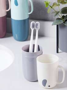 1入組裝PP漱口杯現代大象設計多功能家用浴室杯