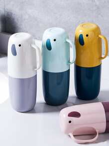 1入組裝PP漱口杯現代大象設計多功能家用浴室杯