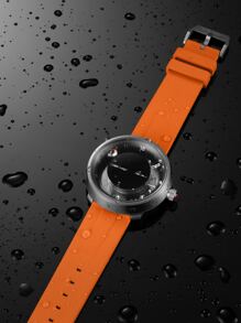 CIGADesign Hombres Reloj mecánico de puntero redondo - Naranja - Ver 5
