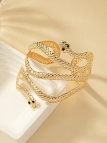 Brazalete con diseño de serpiente - Amarillo Oro - Ver 2